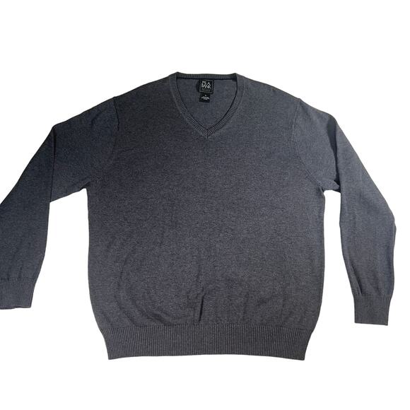 Jos. A. Bank V Neck Sweater Men XL 100% Pima Cotton Traveler Collection Pullover - Picture 1 of 10